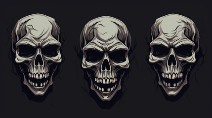 skull and bones design