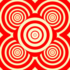 Circles pattern. Hoops seamless ornament. Dot motif. Circular figures backdrop. Rounds background. Rings wallpaper. Digital paper, textile print, web design, abstract image. Vector illustration.