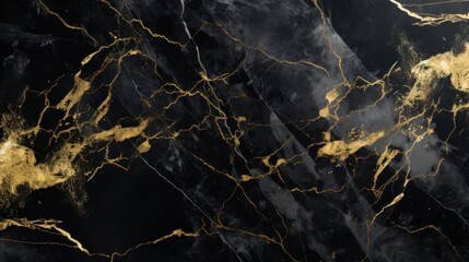 In different words, this represents a complimentary image of a marble texture in black and gold, capturing a minimalist aesthetic