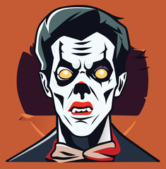 Spooky Vampire Vector, Halloween Vampire Vector