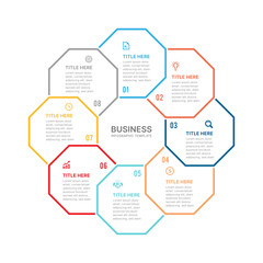 Business Infographic Template with 8 Options