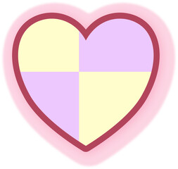 colorful heart shape cute illustration decoration