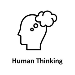 Human thinking Vector Icon

