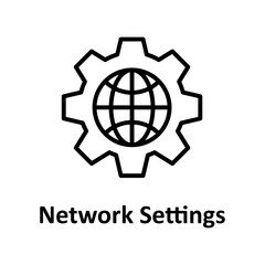 Network settings Vector Icon

