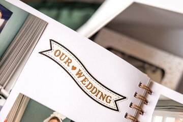 Our wedding memory book album scrapbook to remember marriage ceremony