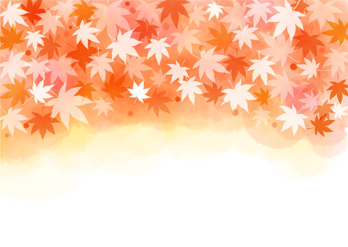 紅葉が舞う秋のイメージ　背景