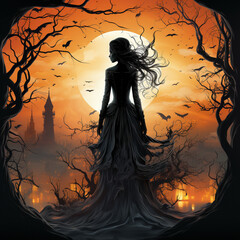 Halloween gothic girl