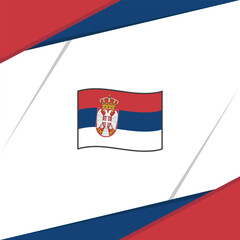 Serbia Flag Abstract Background Design Template. Serbia Independence Day Banner Social Media Post. Serbia Background