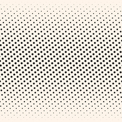 Vector abstract geometric halftone seamless pattern with dots, circles, fading spots. Extreme sport style background, urban art. Black and white minimal repeat texture with gradient transition effect
