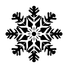  Snowflake Silhouettes , Keep Frozen Icon on Transparent Background.
