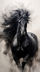 pintura animal poderoso cavalo 