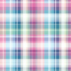 Seamless pattern using a plaid or Tartan style color of spring and soft tones