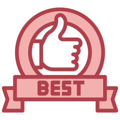 BEST CHOICE filled outline icon,linear,outline,graphic,illustration