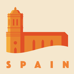 Obraz premium Spain, Cathedral Santa Maria logo