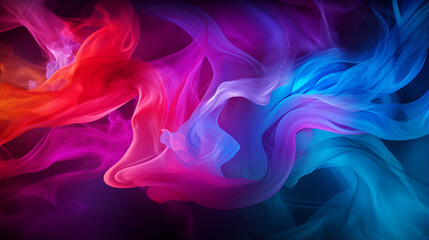 Colorful Smoke Background with blooming colored smoke.