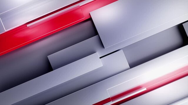 News background with red and blue lines. Television news show in 16:9 widescreen aspect ratio. 4k loop