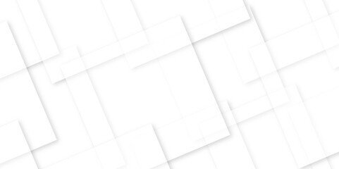 Abstract background with white and gray color technology modern background design . Geometric background with squares in bright light with soft shadows as pattern. Template for branding business .	

