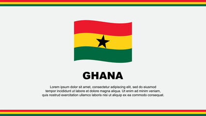 Ghana Flag Abstract Background Design Template. Ghana Independence Day Banner Social Media Vector Illustration. Ghana Design