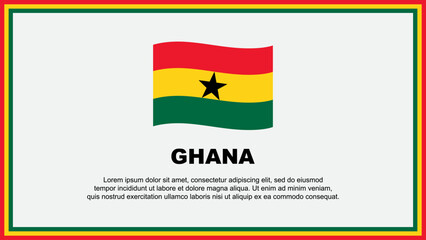 Ghana Flag Abstract Background Design Template. Ghana Independence Day Banner Social Media Vector Illustration. Ghana Banner