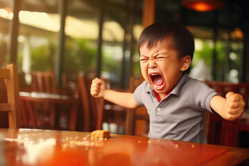 Emotional Outburst of a Young Asian Kid