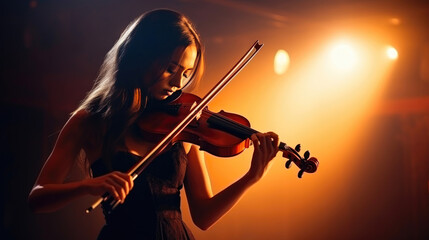 Soulful Sonata: A Young Woman's Violin Solo