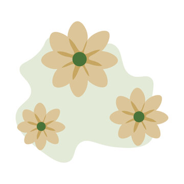 High-quality flat floral flower illustration. Vibrant colors, clean lines, and exquisite detail. Versatile for design projects. Ideal for graphic design, branding, invitations, and more.