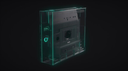 Obraz premium Retro Cassette Tape Generative AI
