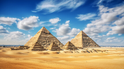 Fototapeta na wymiar Pirâmides de Gizé, Egito
