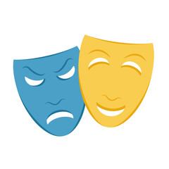 mask theater art drawn design