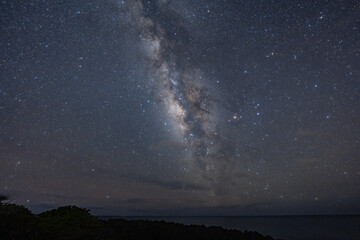 沖縄県宮古島の星空と夏の天の川