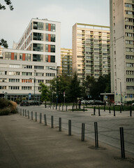 Residential buildings near Plac Grzybowski, in Warsaw, Poland