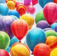 Obraz premium Balloon pattern created with AI