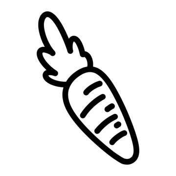 carot line cartoon handwrite doodle cute design element