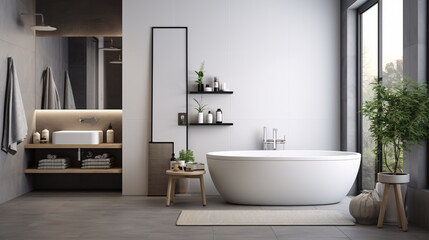 modern and spotless residential bathroom and toilet design, complete with essential fixtures