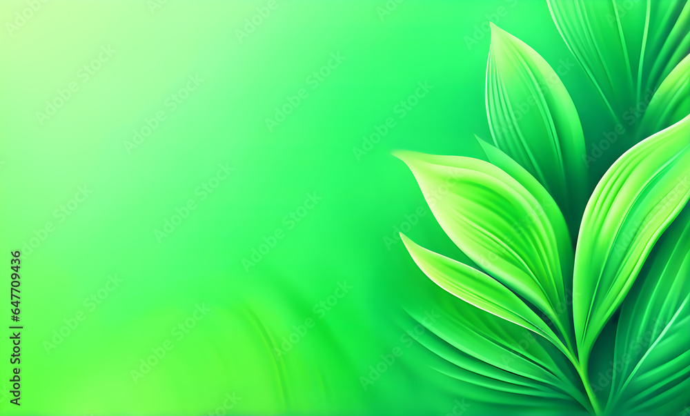 Poster abstract green foliage bokeh backdrop