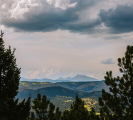clouds over the mountains