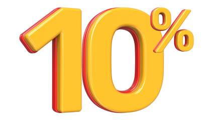 Number 3d render png transparent