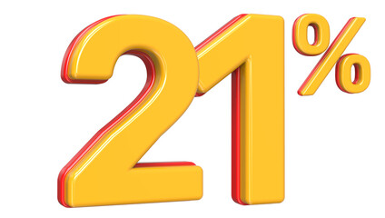 Number 3d render png transparent