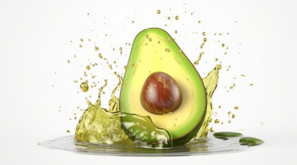 Avocado, fresh avocado, created with Generative AI technology