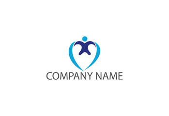 Vector real estate and team logo combination. House and family logotype design template.