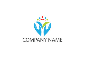 Vector real estate and team logo combination. House and family logotype design template.