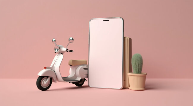 Delivery, concept of different subjects delivery, created with Generative AI technology