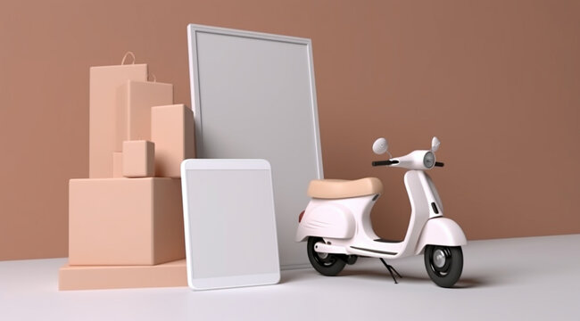 Delivery concept, created with Generative AI technology
