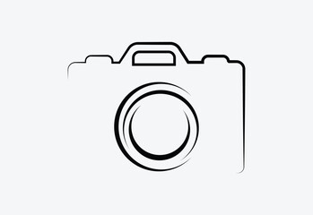 Creative Black Camera Logo Design Symbol Vector Illustration