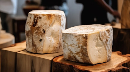 Cheese, concept of delicious food, created with Generative AI technology