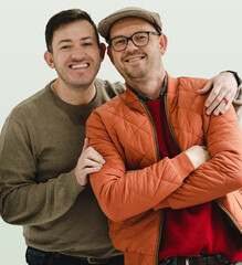 portrait of a happy gay couple