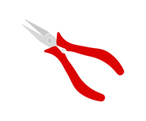 Needle nose pliers vector illustration.