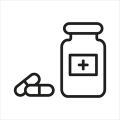 pill icon simple design art eps 10