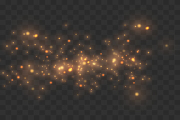 sparkling particles.