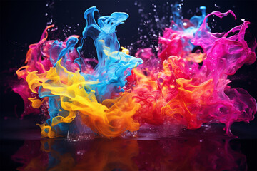 Neon Water Splash